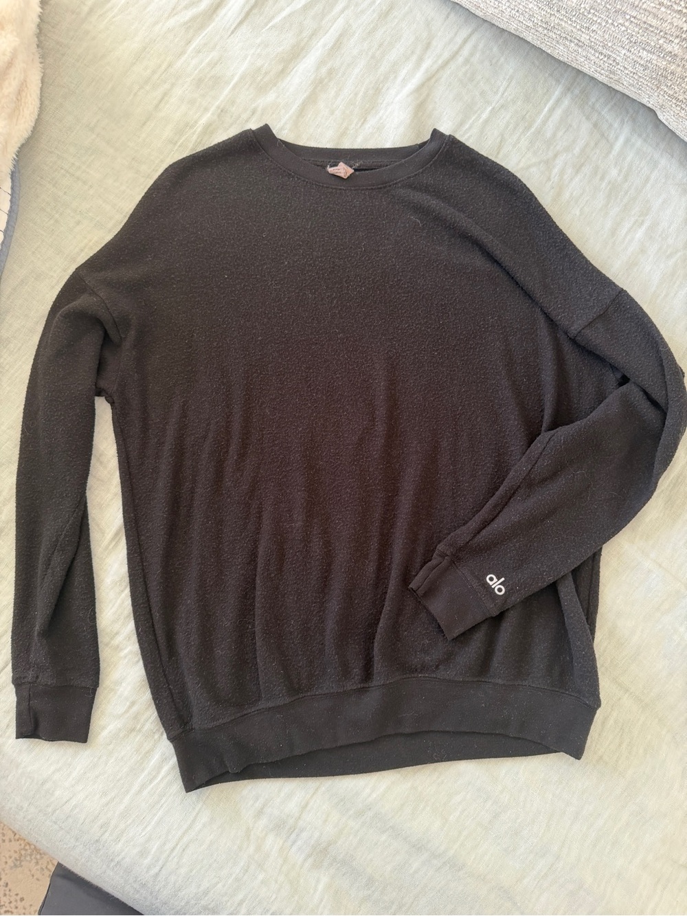 Alo Yoga Soho Pullover Crewneck Sweatshirt Oversized Size  XS